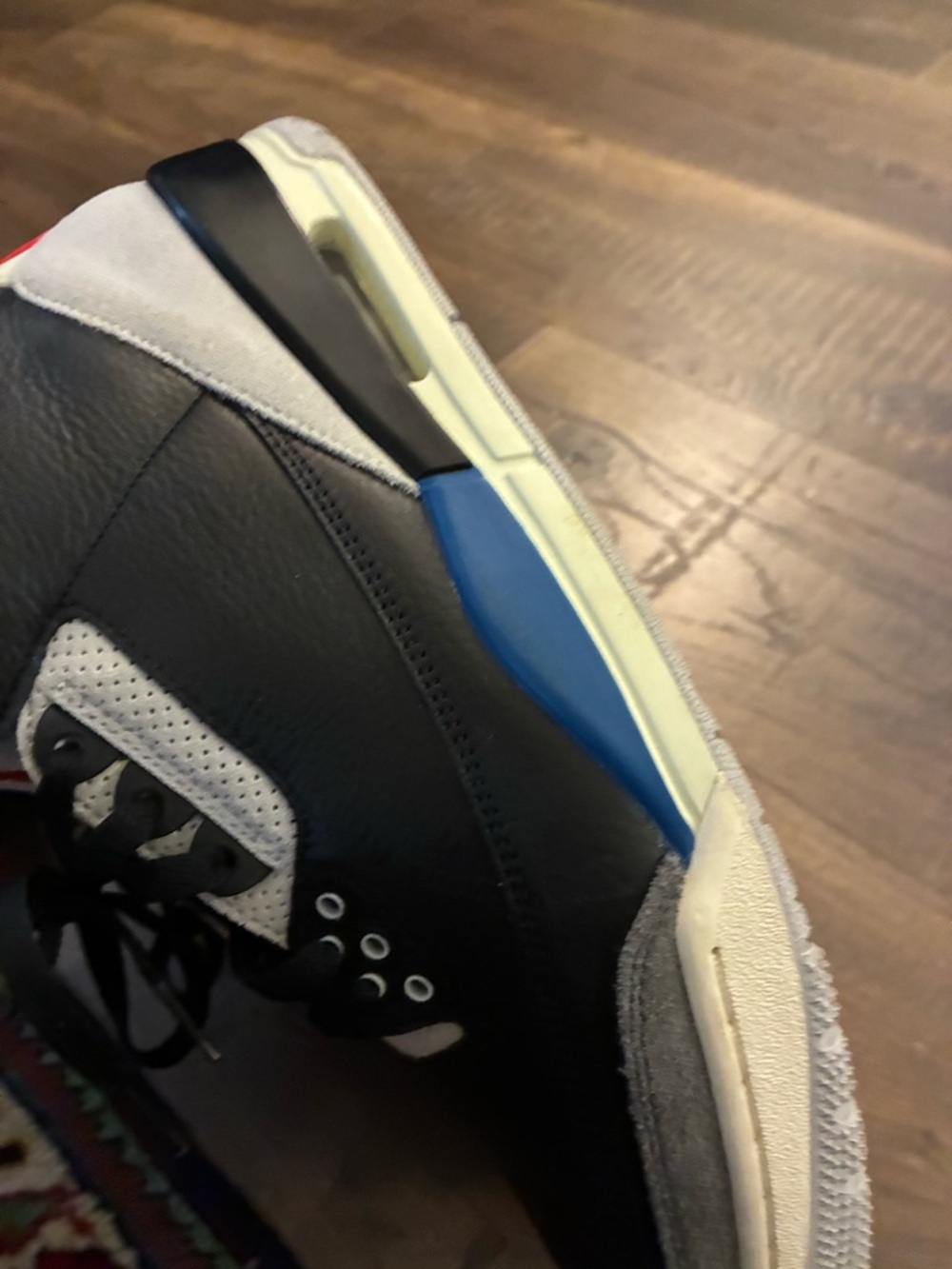 Jordan Black, Gray & Red Retro Low Top Sneakers - Picture 2 of 6